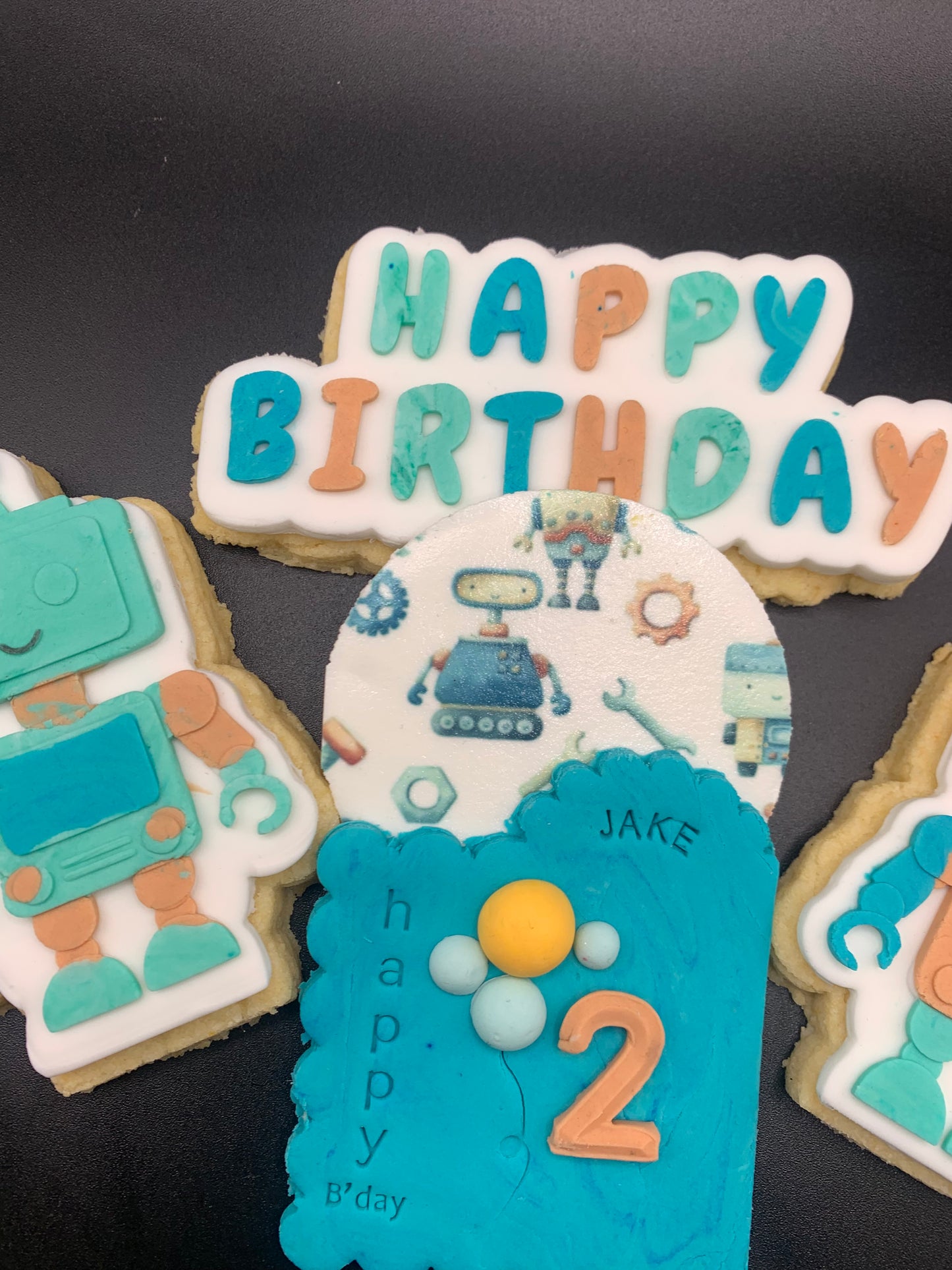 Robot themed cookie set