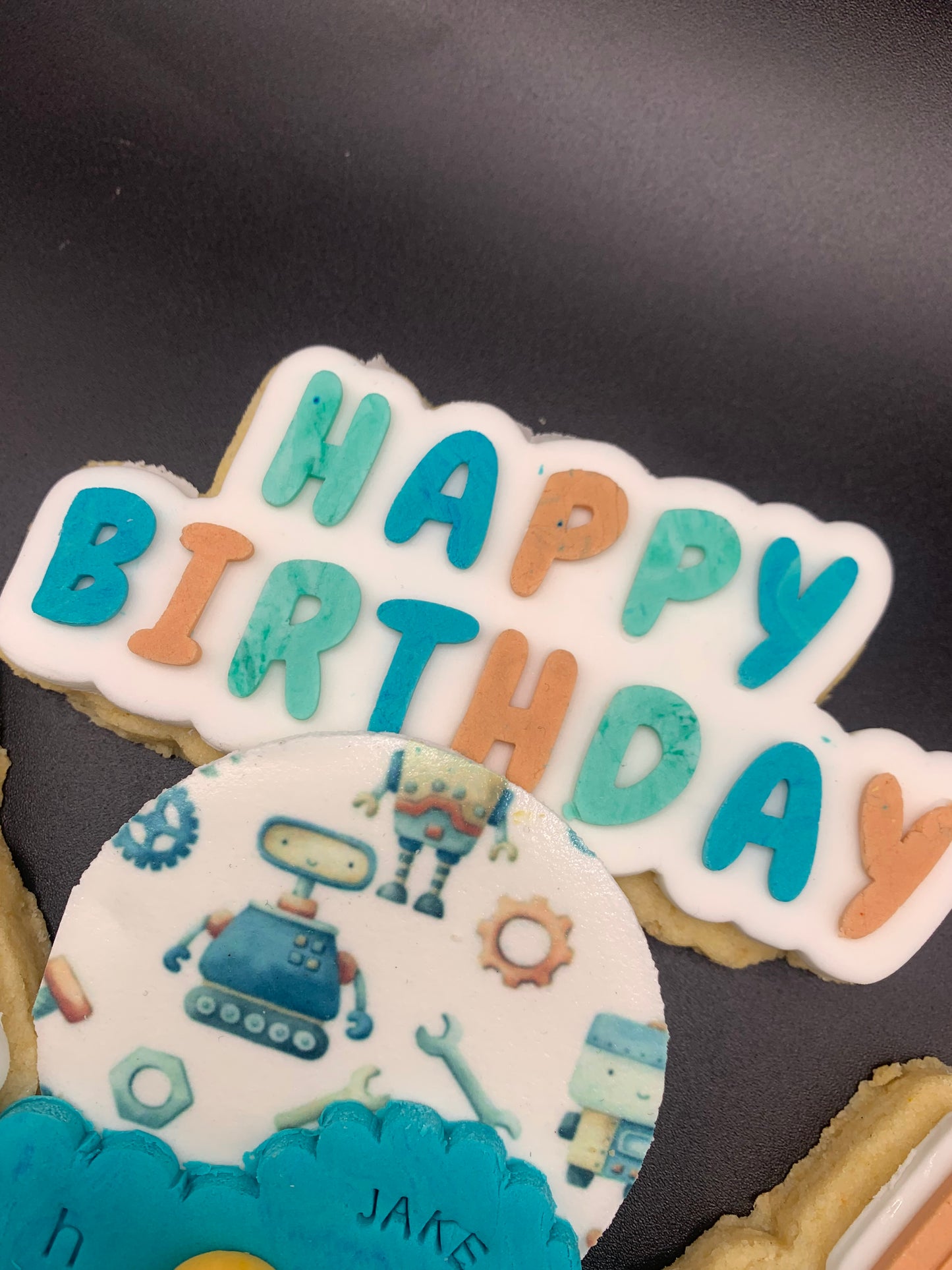 Robot themed cookie set