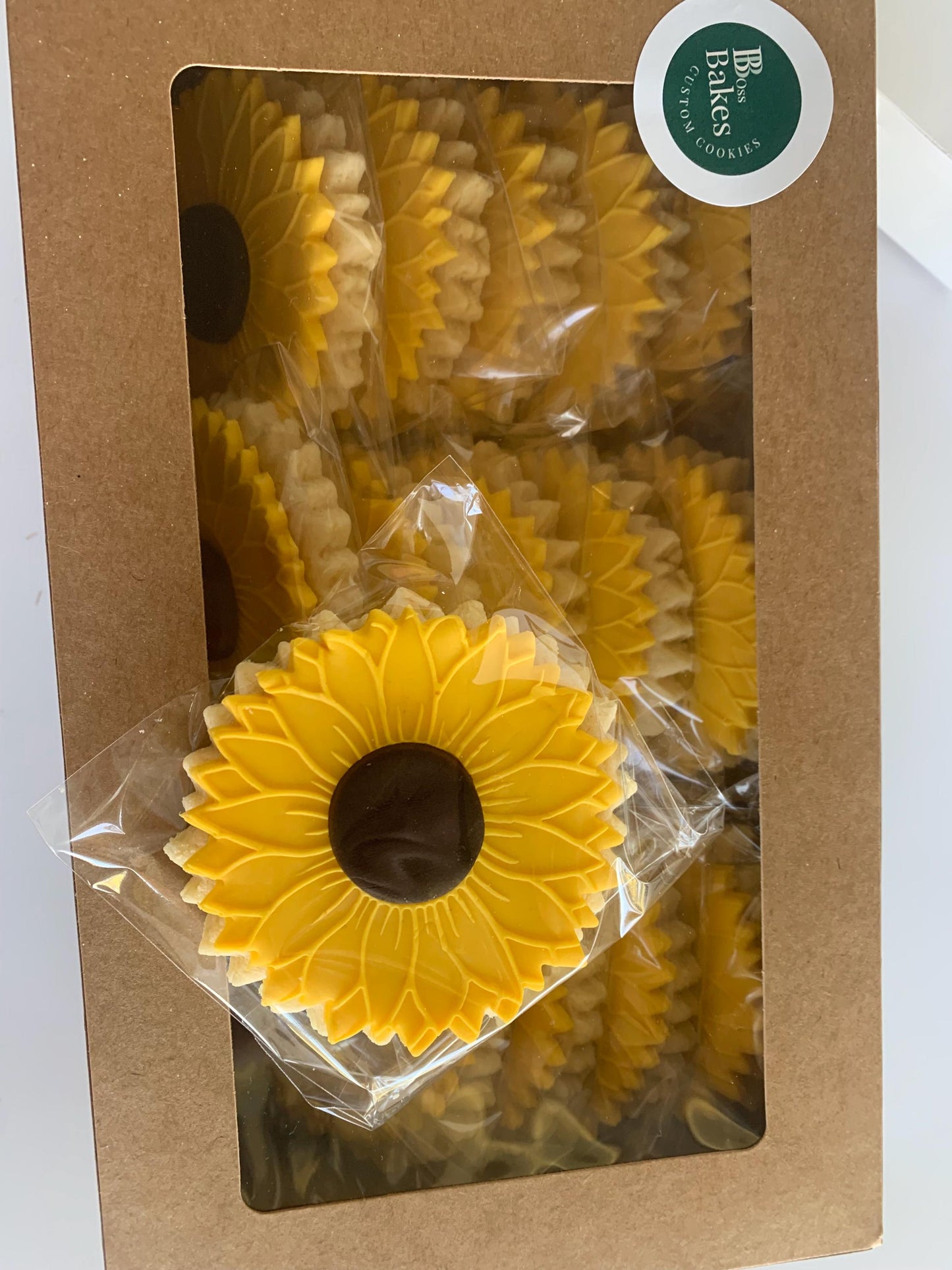 Sunflower cookies 6 piece set