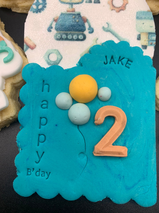 Robot themed cookie set