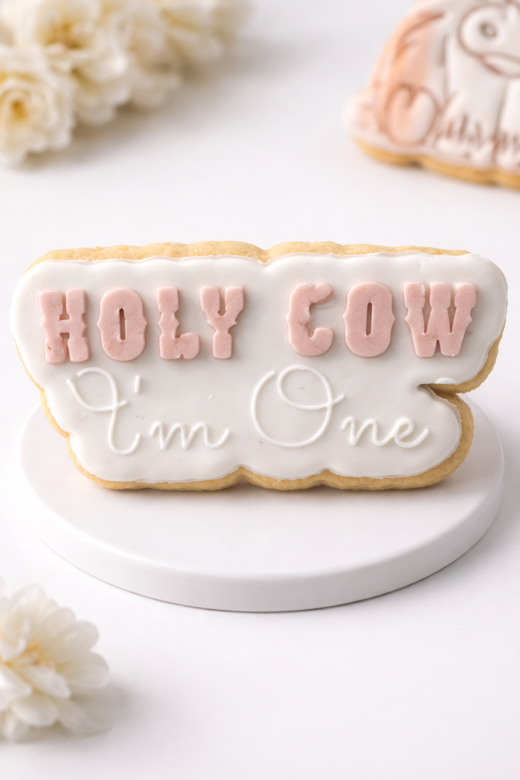 Holy Cow I’m One Cookies | Highland Cow First Birthday Cookies