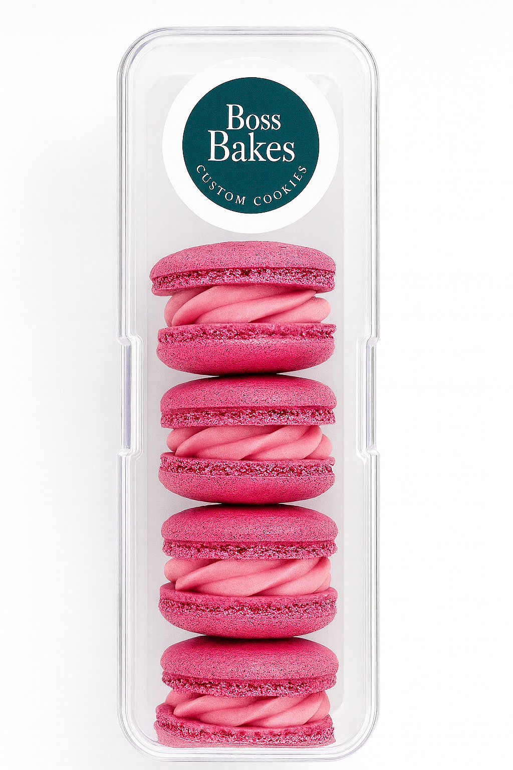 Raspberry macarons by Boss Bakes 