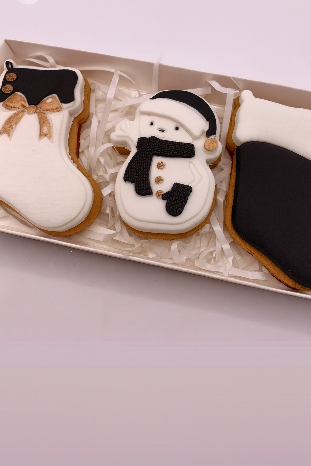 3 piece Christmas snowman & stocking cookie set