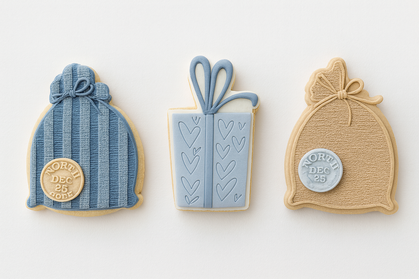 🎅 Santa Sack & Present Trio – Premium Handmade Christmas Cookies