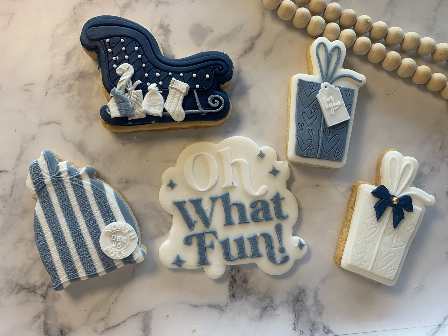 Oh what fun 5 piece christmas cookie set