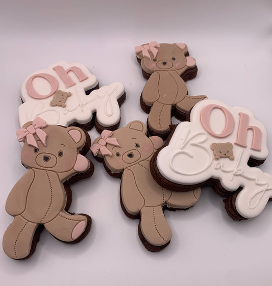 Oh baby shower 7 piece cookie set.