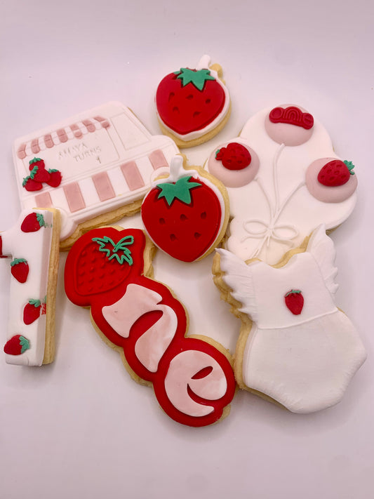 Sweet one birthday cookie set.